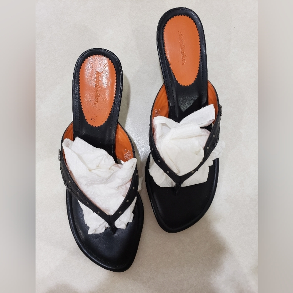 Harley Davidson Womens Leather Thong Sandals 8